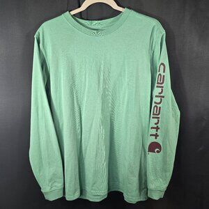 Carhartt Size L (12 - 14) Long Sleeve Logo Crew Neck Pullover T-Shirt (NN-31)